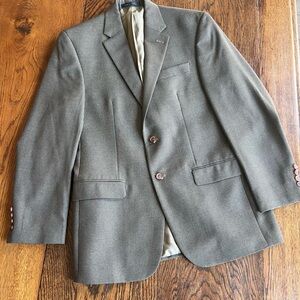 NEW Size 38 Lauren Ralph Lauren Mens Brown Tan Houndstooth Knit Blazer NWOT